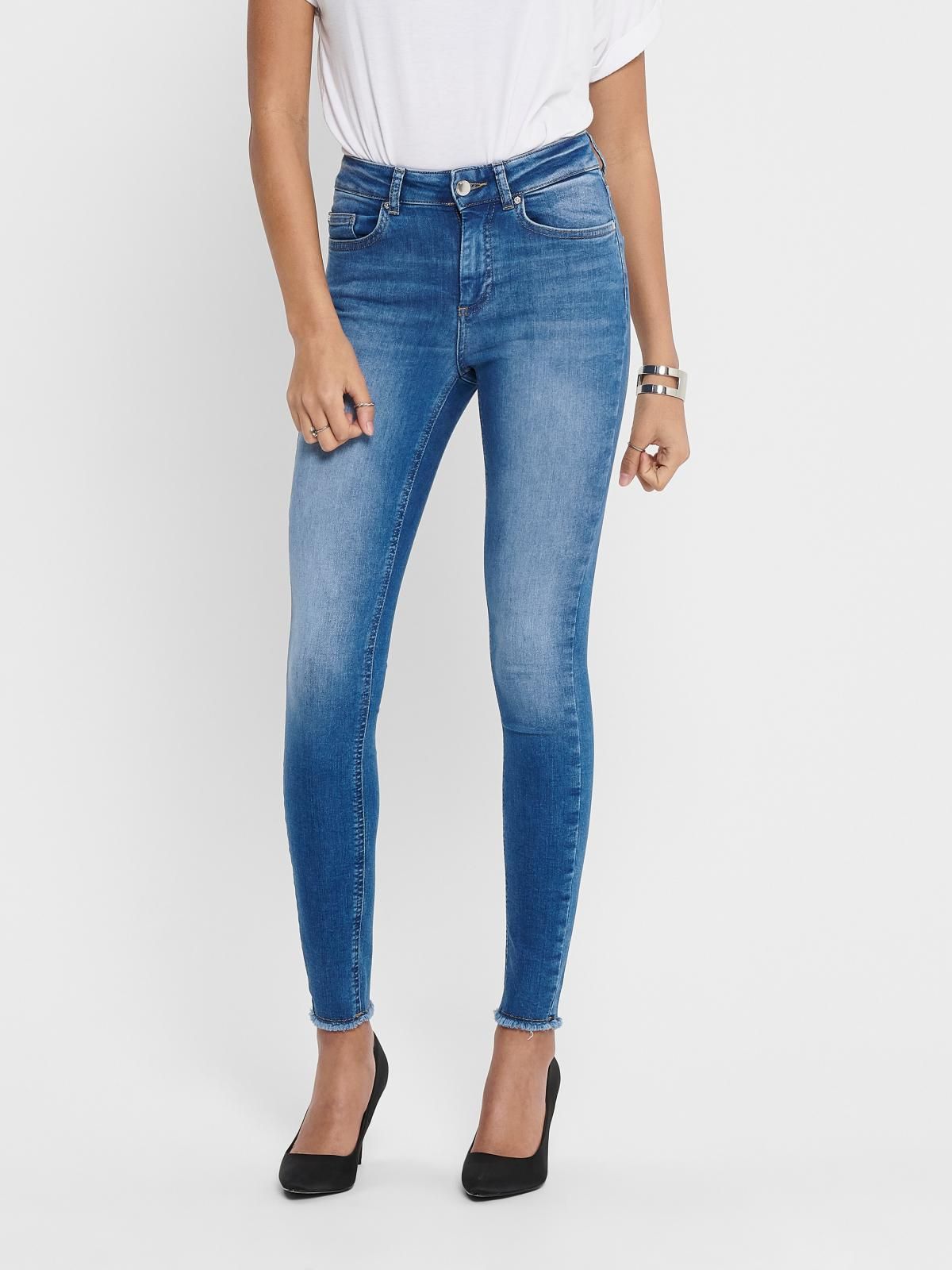 온리 슈퍼스트레치 미드웨이스트 스키니핏 진 15195681_2115 BLUE / MEDIUM BLUE DENIM - 메인 이미지