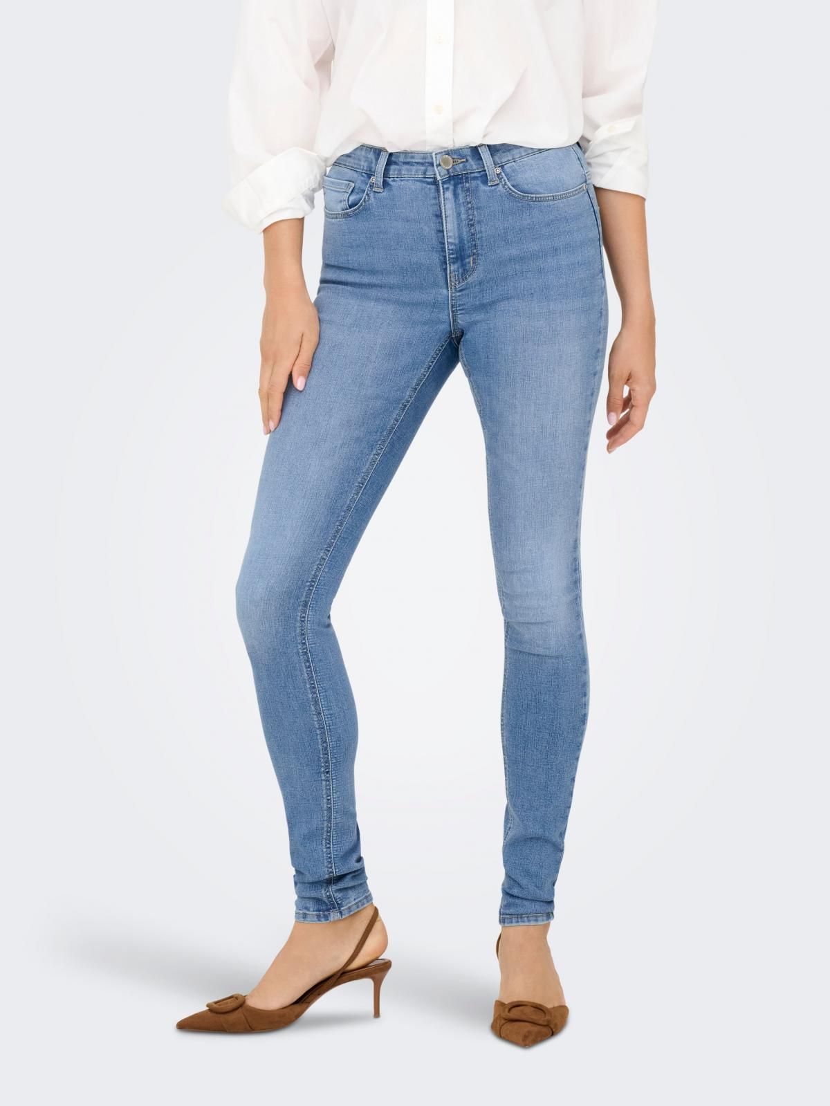 온리 슈퍼스트레치 하이웨이스트 라이트워시 스키니핏 진 15372341_2116 - 상품 이미지
