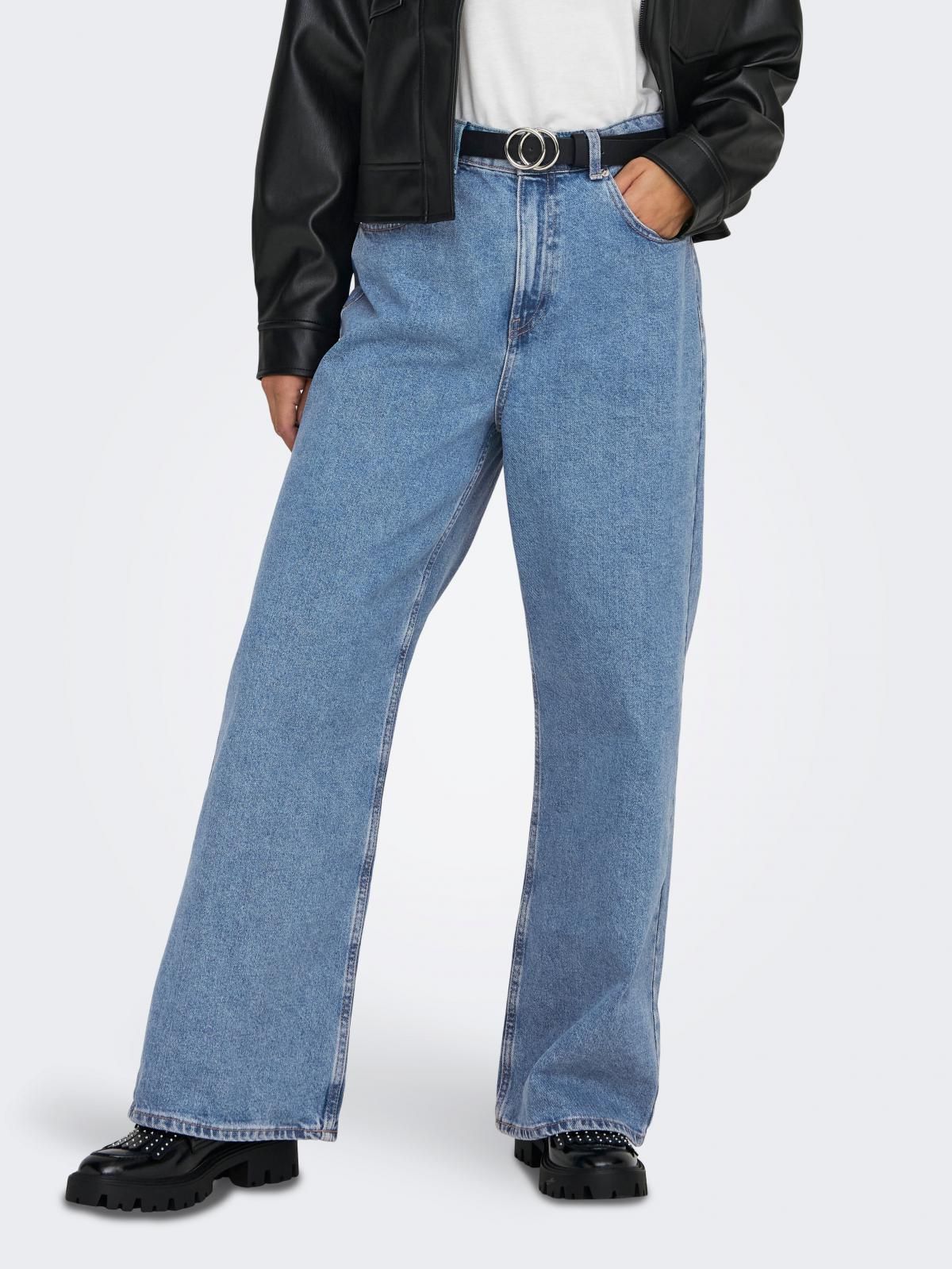 온리 로우웨이스트 배기핏 데님 청바지 15322704_2116 BLUE / LIGHT BLUE DENIM - 상품 이미지