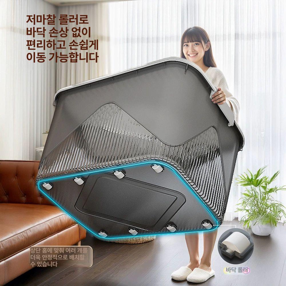 특대형 리빙박스 옷장 위 침대 밑 대용량 의류 이불 보관함 수납박스 - 상세 이미지 3