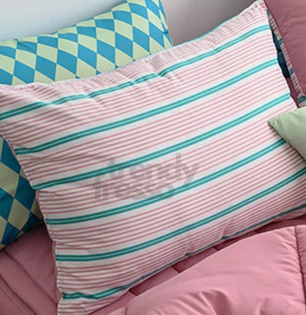 데이슬롯 핑크 스트라이프 베개커버 50X70 예쁜베개커버