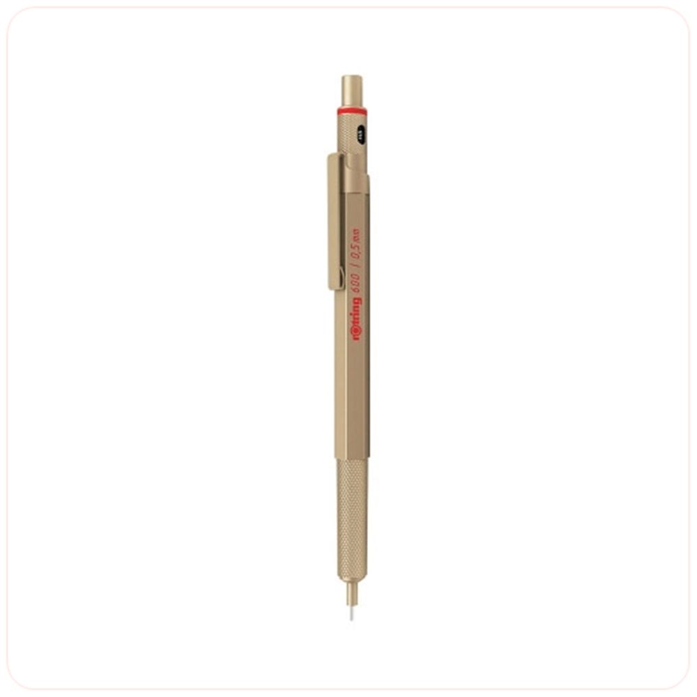 로트링 600샤프 메탈바디 0.5mm 골드 1개 - 상품 이미지