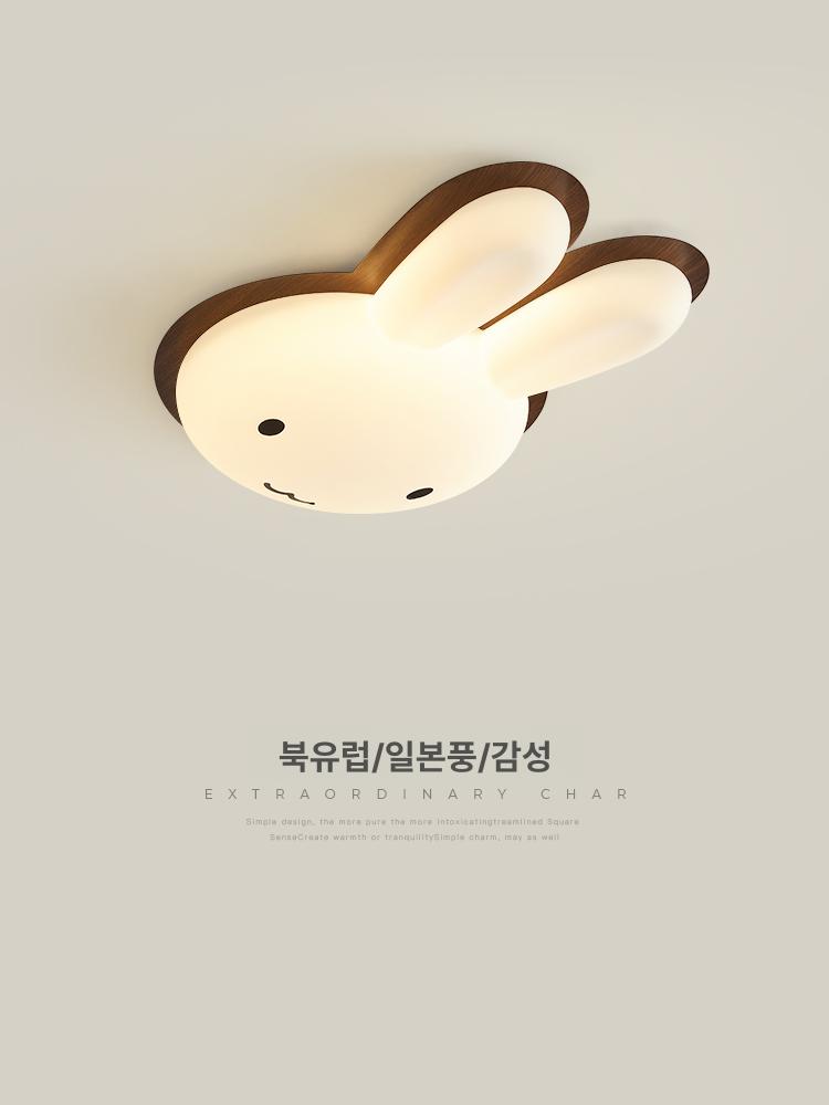 토끼 조명등 아이방 천장 조명램프 빛나는 흰토끼 - 상세 이미지 2