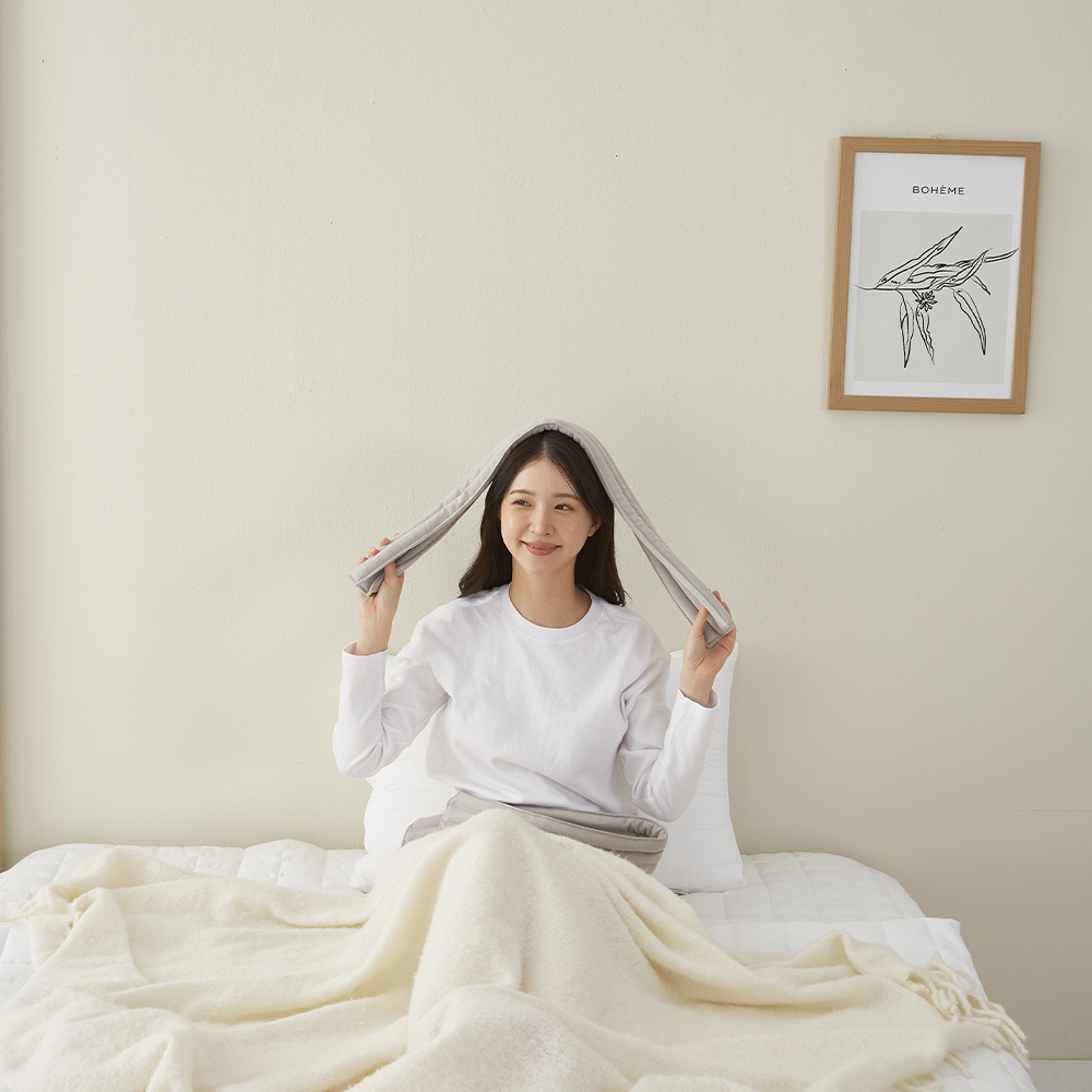 집앤콕 찜질팩 어깨 배 복부 허리 온열찜질팩 브라운, 1개 - 상세 이미지 4