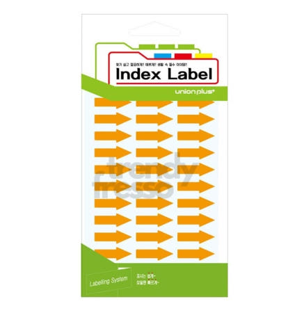 [트렌디프레소협력사]데이슬롯 화살표 인덱스 주황 26mm 7매 X10개 구분스티커 견출지스티커