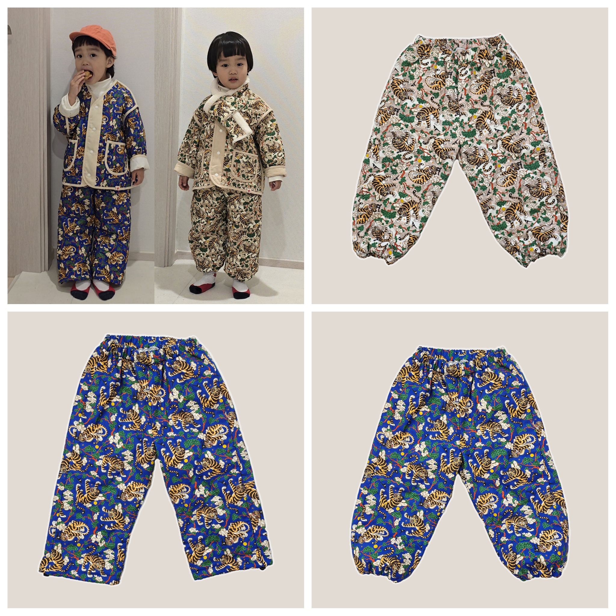 호작도 퀼팅바지 제품 이미지