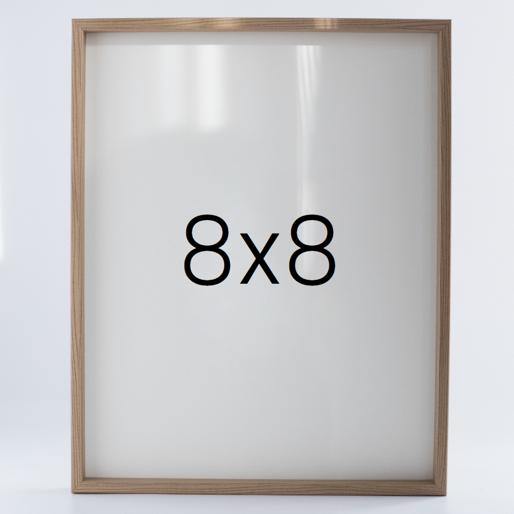 9mm우드심플 나무액자 사진액자 포토테이블 웨딩 전시회 맞춤 틀 8x8 203x203mm, 내츄럴 - 메인 이미지