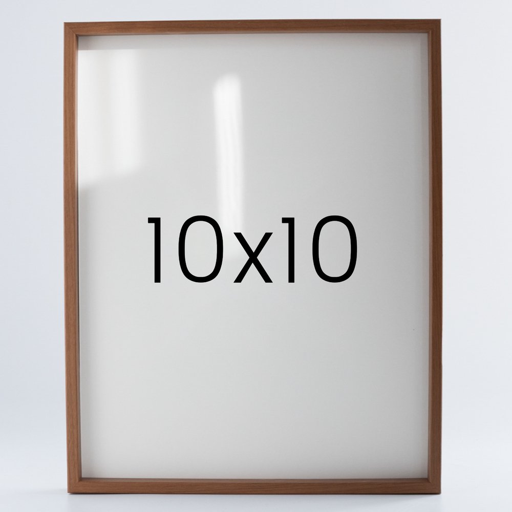 9mm우드심플 원목액자 웨딩 전시회 맞춤 프레임 틀 10x10 254x254mm, 연밤 - 메인 이미지