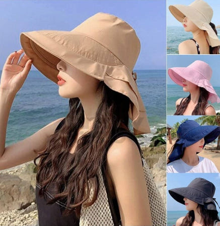 [트렌디프레소협력사]데이슬롯 여성 리본 등산모자 버킷햇 사파리모자