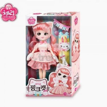 데이슬롯 큐티핑크캣 쥬리 인형 어린이선물 동물모형장난감 인형피규어