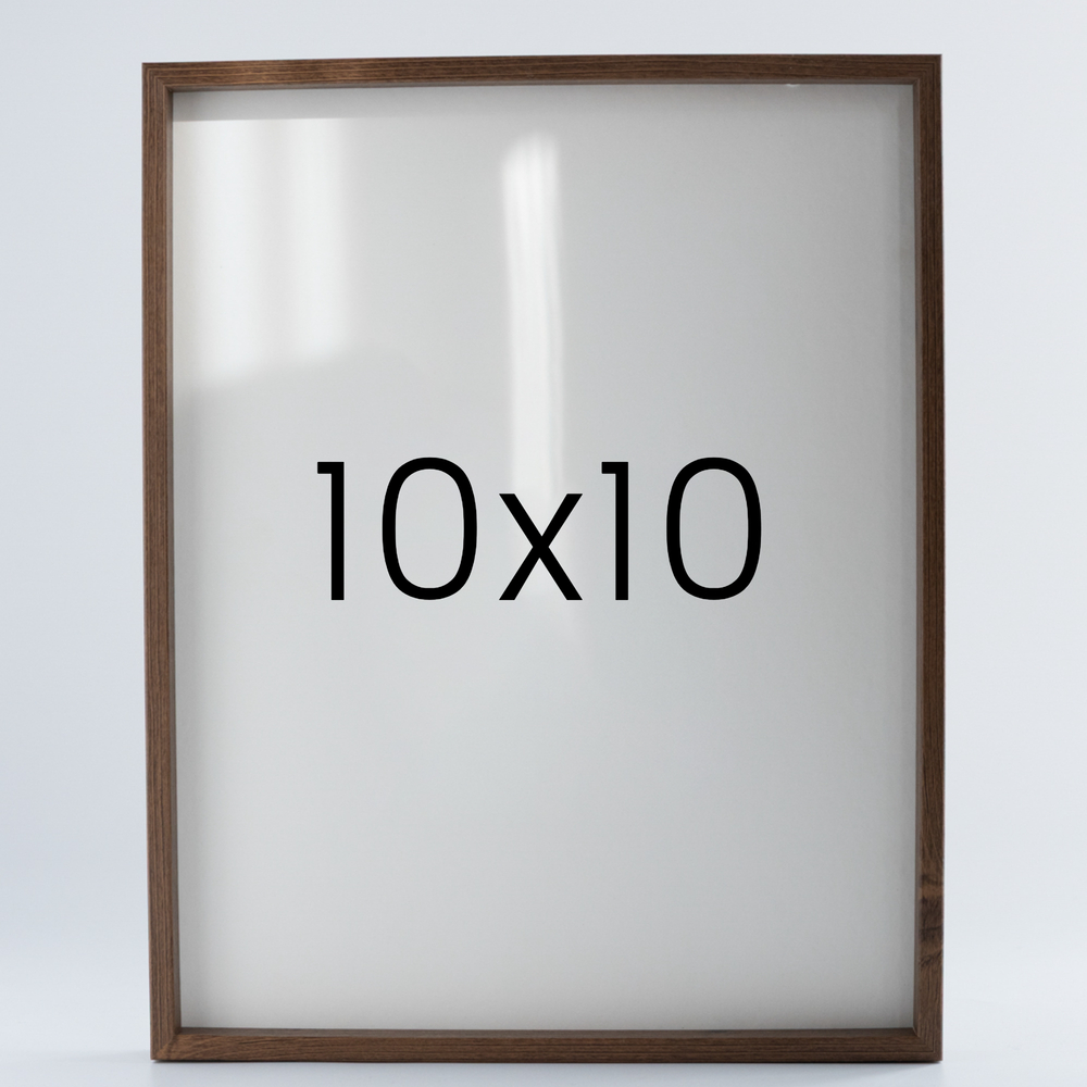 9mm우드심플 원목액자 웨딩 전시회 맞춤 프레임 틀 10x10 254x254mm, 밤색 - 메인 이미지