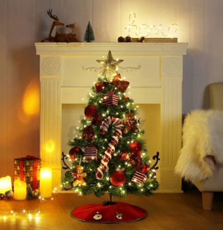 [트렌디프레소협력사]데이슬롯 쿠키맨 뉴리얼혼합 90cm 트리 풀세트 가정용트리 트리세트 크리스마스트리