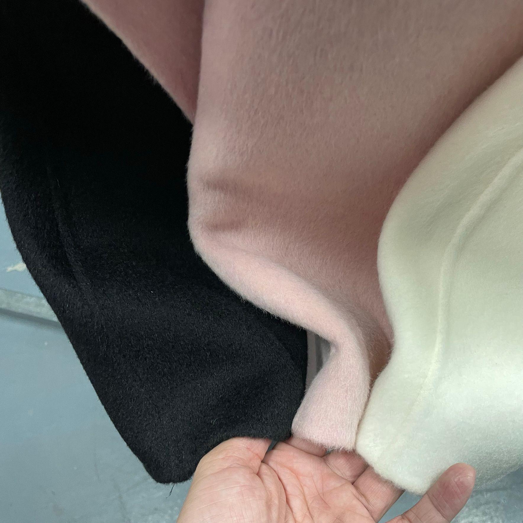 알파카코트 수입 알파카 울 빅카라 숄카라 벨티드 롱 핑크 코트 3컬러 - 상세 이미지 5