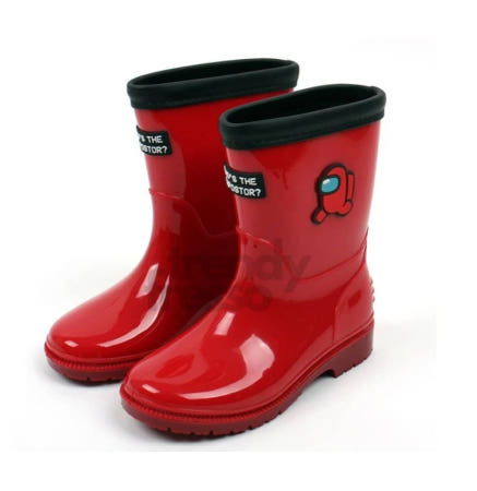 [트렌디프레소협력사]데이슬롯 어몽어스 크루원 PVC 장화 레드 아동장화 남자아이신발 눈오는날신발