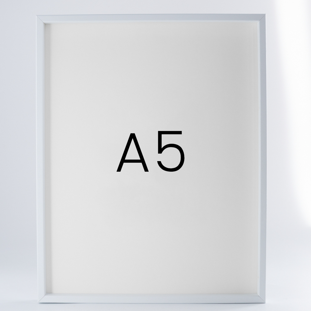 9mm우드심플 원목액자 웨딩 전시회 맞춤 프레임 틀 A5 148x210mm, 화이트 - 상품 이미지