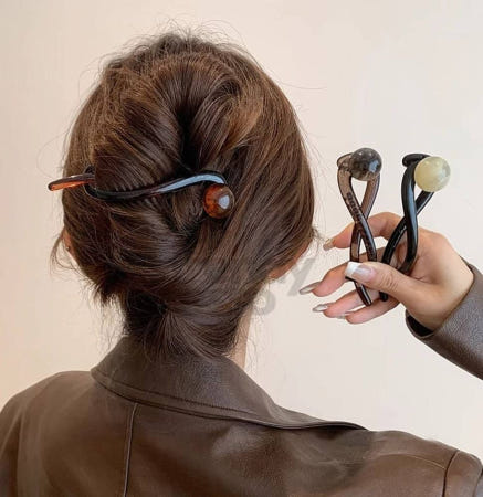 데이슬롯 마블 트위스트 클립핀 헤어핀 바나나핀 머리핀 집게핀