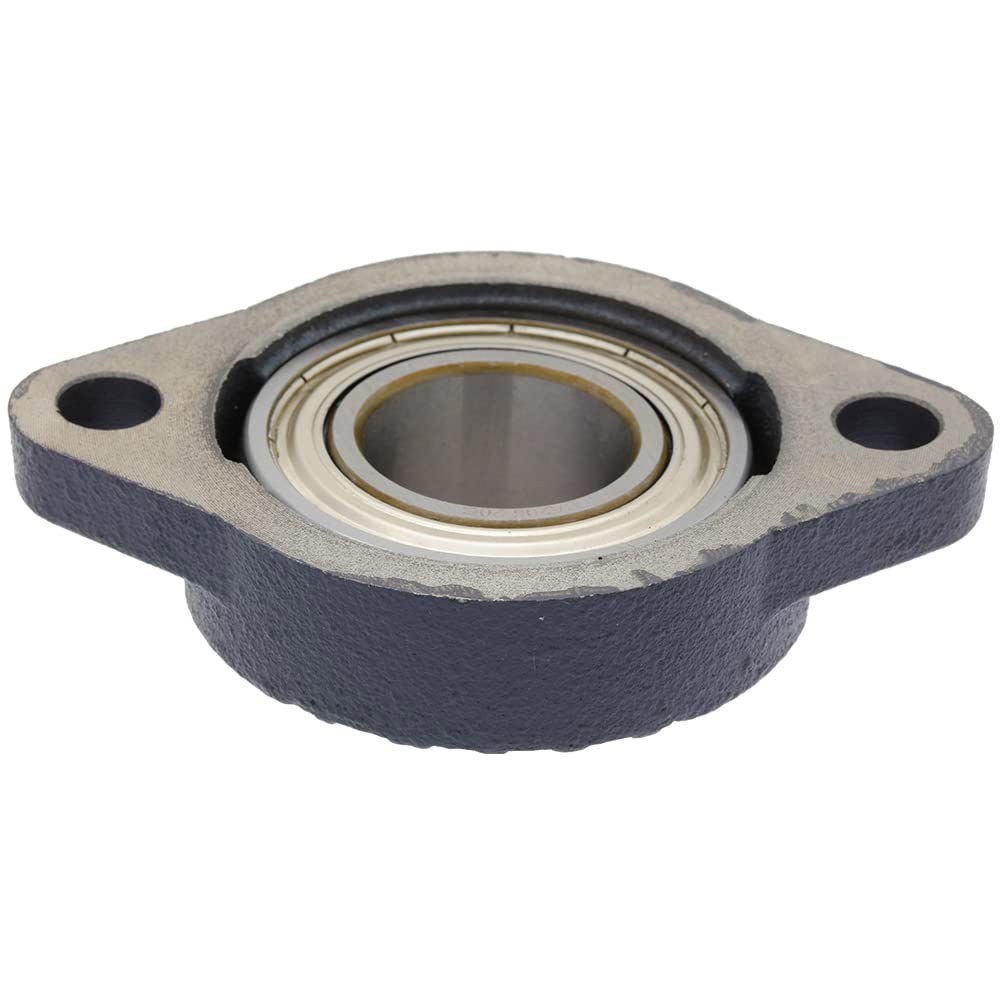 [2팩] SALF206-20G - 2볼트 플랜지 마운트 볼 베어링 유닛, 인서트 SA206-20G, 주철 하우징 LF206, 보어 샤프트 1-1/4인치(31.75mm), 나사 잠금 - 상세 이미지 3