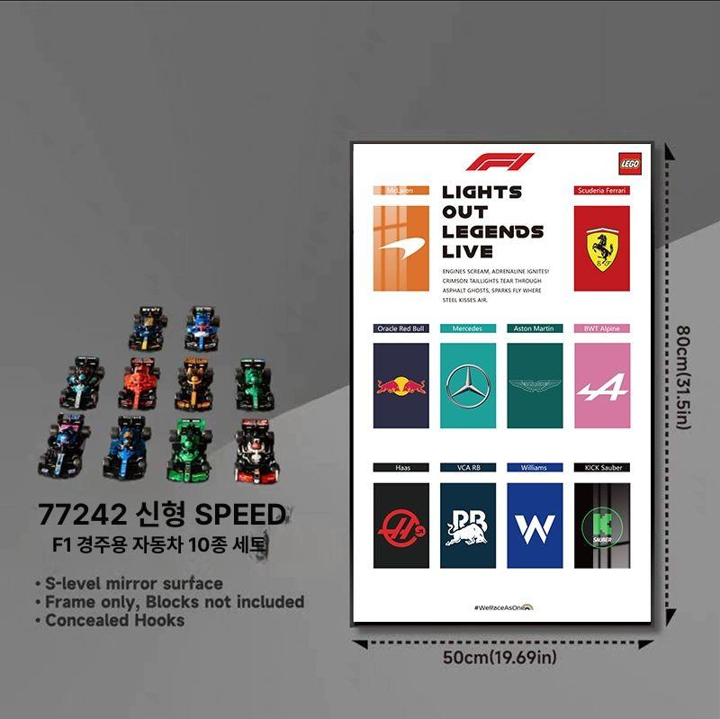레고액자 F1 스피드 챔피언 레이싱카 쇼케이스 액자형 진열대 - 상세 이미지 5