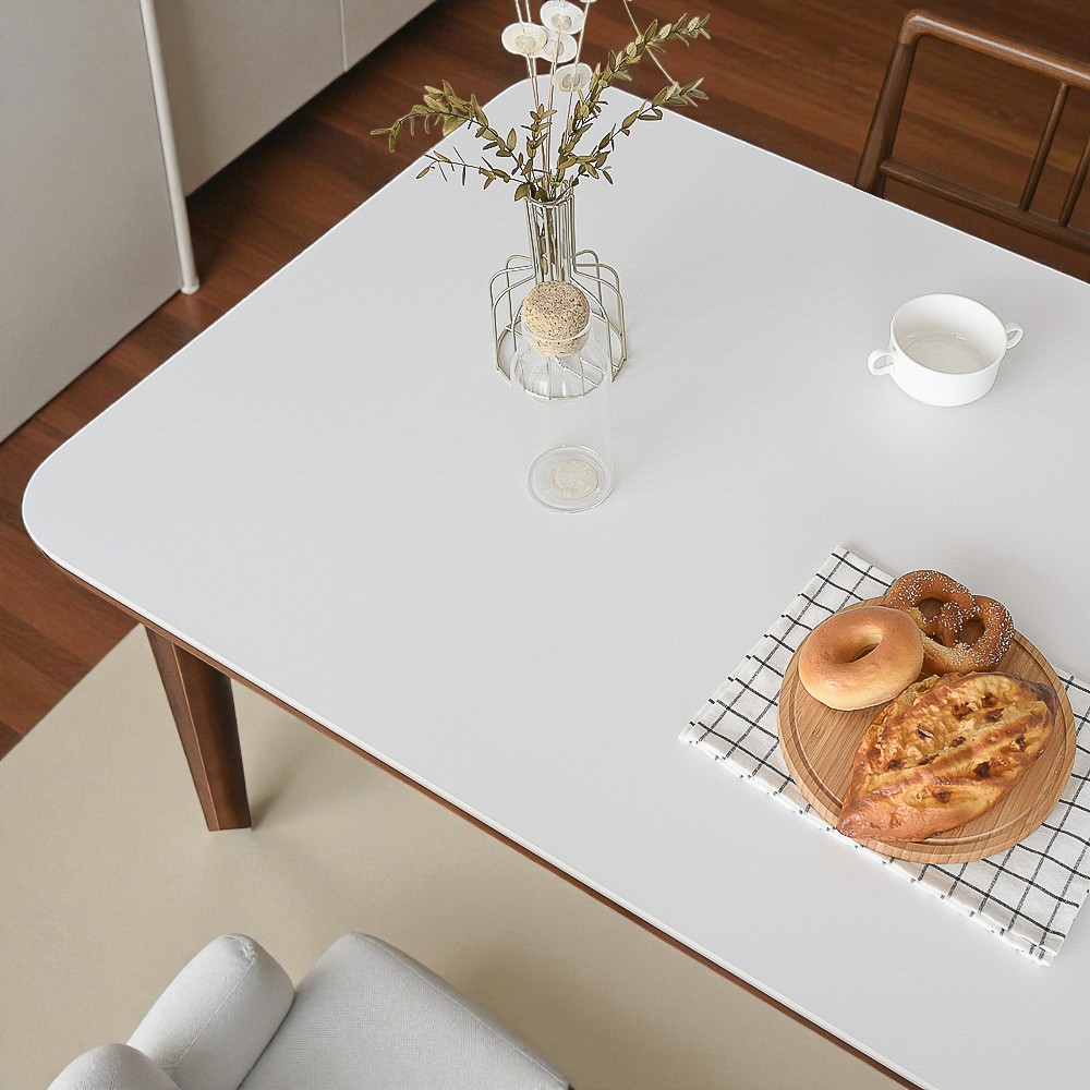 이즈네이처 줄리아 양면 포세린 세라믹식탁 6인용식탁 세트 식탁+의자3+3인벤치1, 2000mm, 월넛브라운