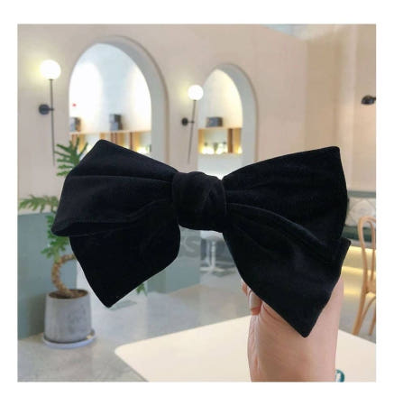 데이슬롯 벨벳 리본 머리핀 2개 예쁜리본헤어핀 왕리본핀