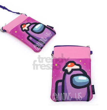 트렌디프레소협력사 데이슬롯 어몽어스 포켓크로스 퍼플에그 아동외출가방 미니가방 여행보조백