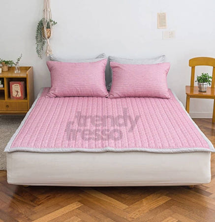 [트렌디프레소협력사]데이슬롯 핑크 드리즐 퀸 밴딩패드 퀸사이즈침대패드