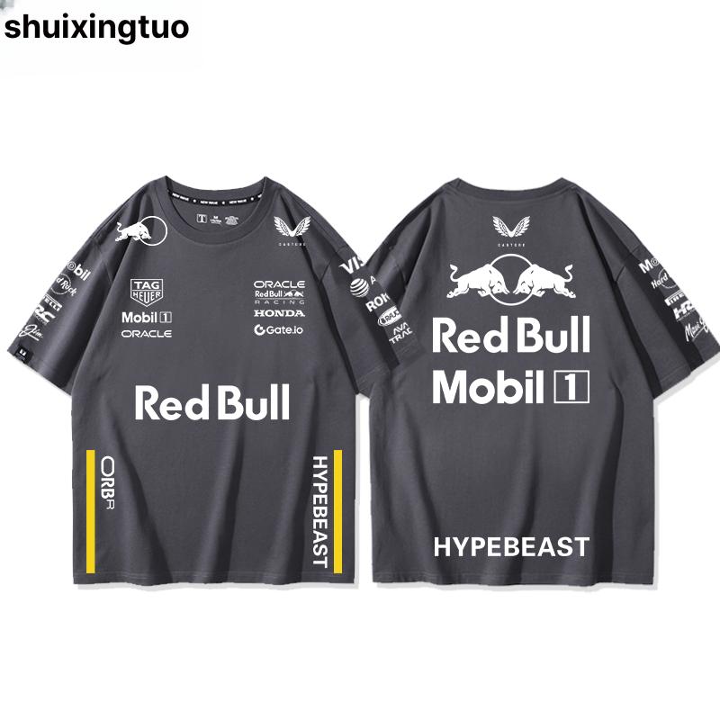 F1 포뮬러 redbull 티셔츠 유니폼 로고 레드불레이싱 동호회 남성 반티 스포츠 - 상세 이미지 5