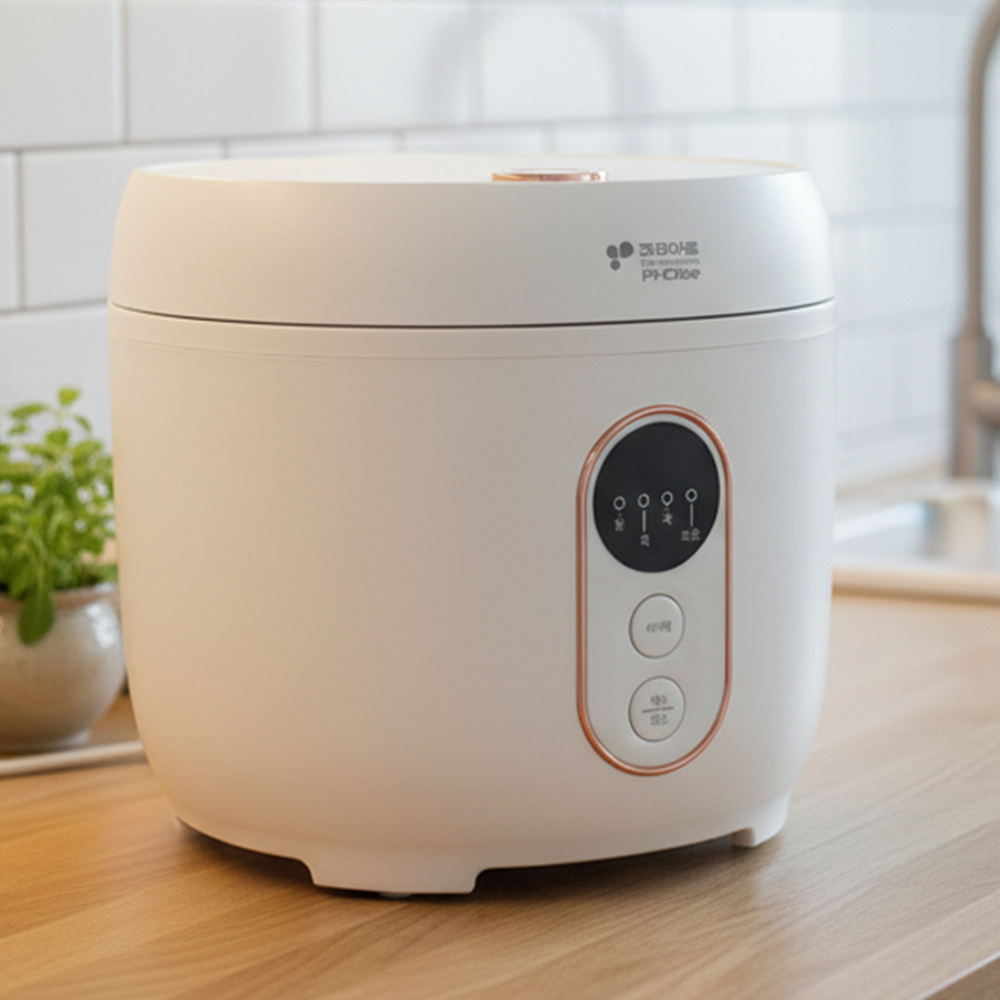 키친아트 디지털 미니 전기밥솥 2~3인용 자동보온·국·죽 자취생용 캠핑용