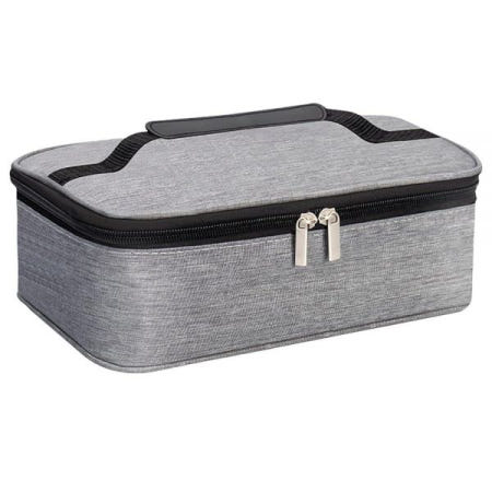 [해외]M-YOUNG 컴팩트 휴대용 단열 저소음 쿨러 백 미니 런치 박스 소형 도시락 디자이너 남성 여성 성인용 냉동 가능한 스낵 업무용 (그레이) 194756