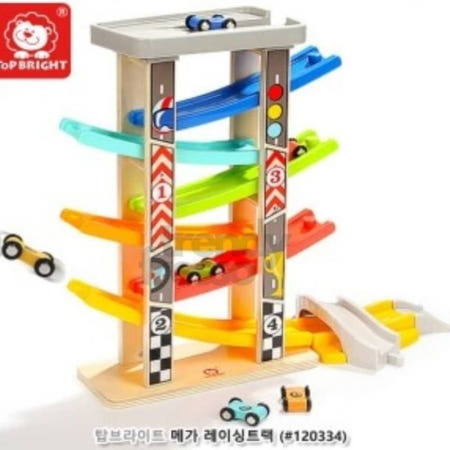 트렌디프레소협력사 데이슬롯 유아 6단 점프 레이싱트랙 스피드트랙 도형맞추기시계 메가