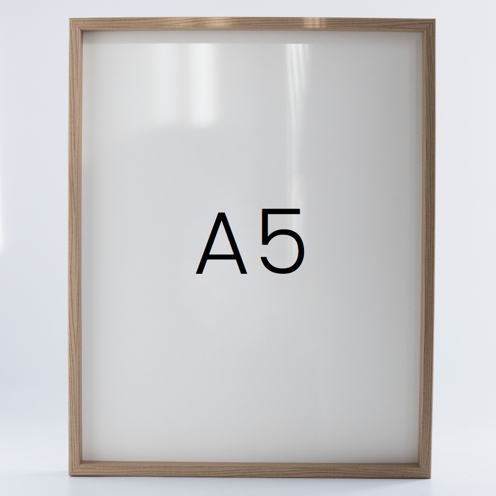 9mm우드심플 원목액자 웨딩 전시회 맞춤 프레임 틀 A5 148x210mm, 내츄럴 - 상품 이미지