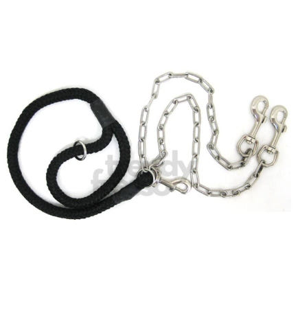 데이슬롯 스텐 반줄 트윈줄 애견리드줄 산책줄 쌍고리목줄