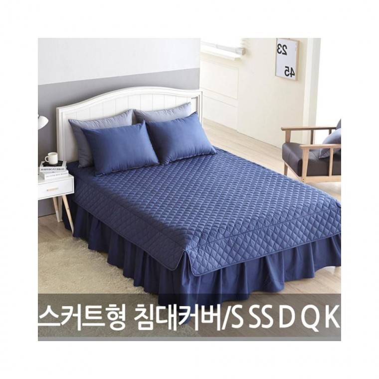 루미나D 내츄럴 스커트형 레이스 침대커버 q - 상품 이미지