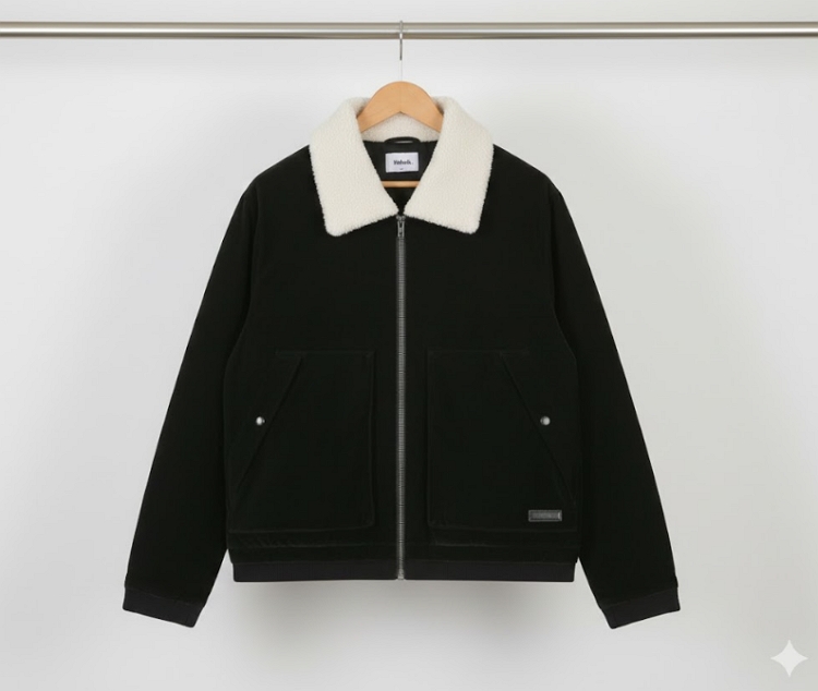 볼빅 남성 겨울 빅 포켓 양털카라 필드룩 골프웨어 덕 다운 점퍼 자켓 - 상세 이미지 3