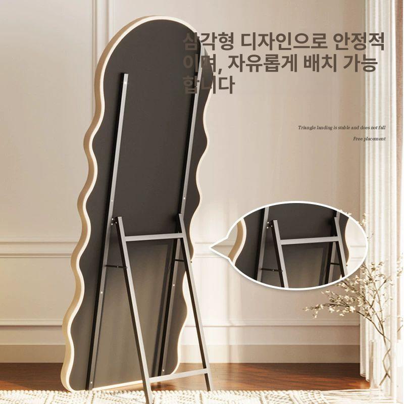 물결 전신 거울 대형 파도 미러 침실 스튜디오 거실 인테리어 전신거울 - 상세 이미지 5