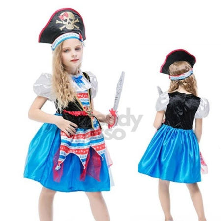 데이슬롯 해적마녀 코스튬 할로윈 파티복 할로윈데이 여아드레스 캐릭터의상