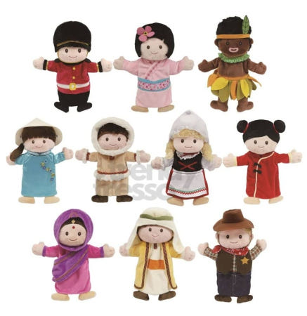 트렌디프레소협력사 데이슬롯 세계여러나라 손인형 10종 손가락인형 유치원교구