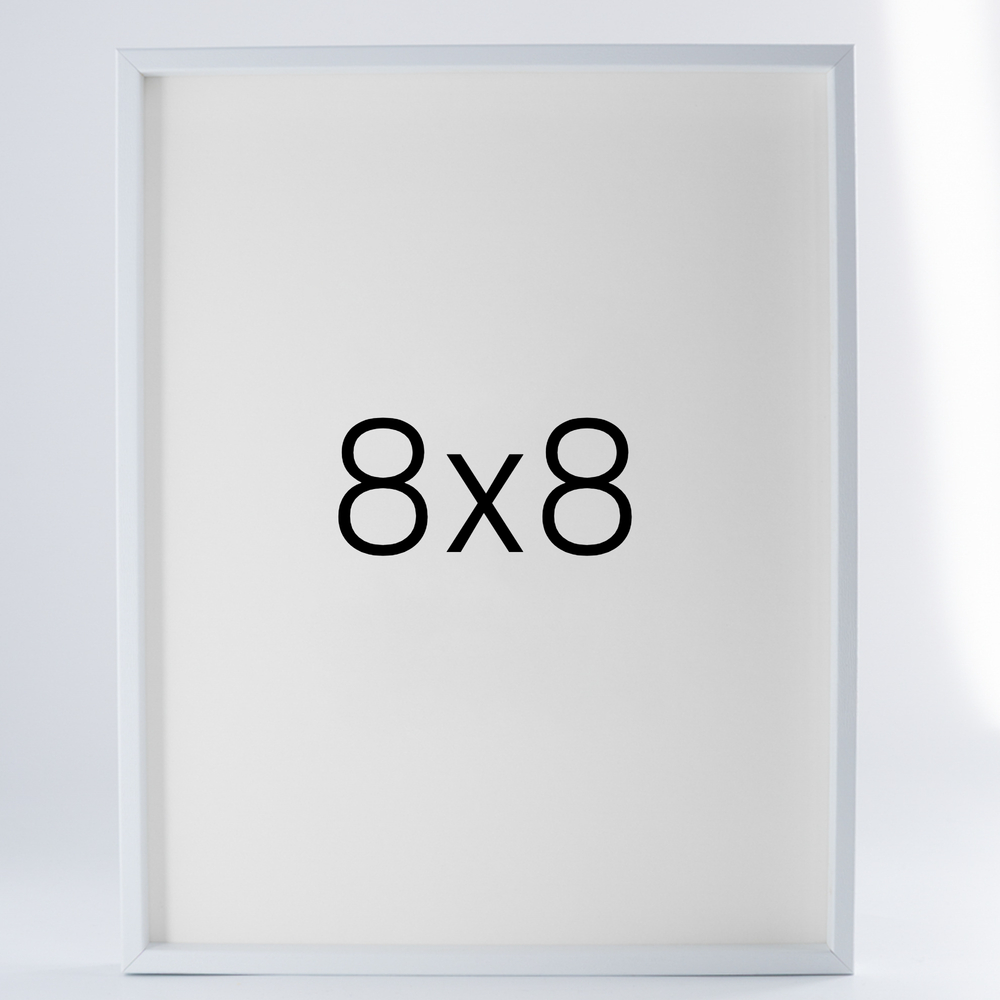 9mm우드심플 나무액자 사진액자 포토테이블 웨딩 전시회 맞춤 틀 8x8 203x203mm, 화이트 - 메인 이미지