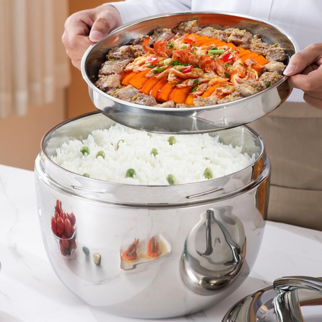 대용량보온통 보온 보냉 도시락 국 밥 죽 통 업소용 휴대 가능 죽배달용 병문안용기 - 상품 이미지