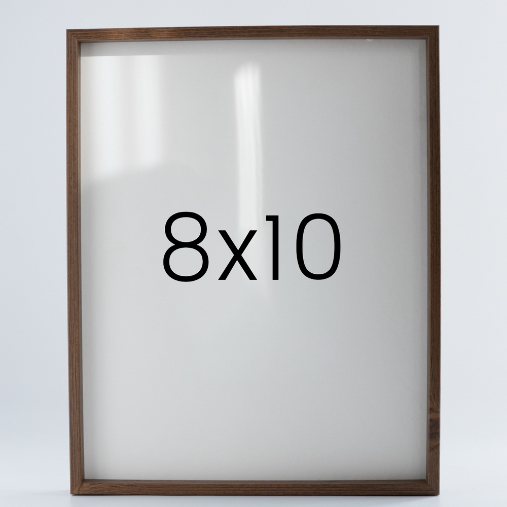 9mm우드심플 나무액자 사진액자 포토테이블 웨딩 전시회 맞춤 틀 8x10 203x254mm, 밤색 - 메인 이미지