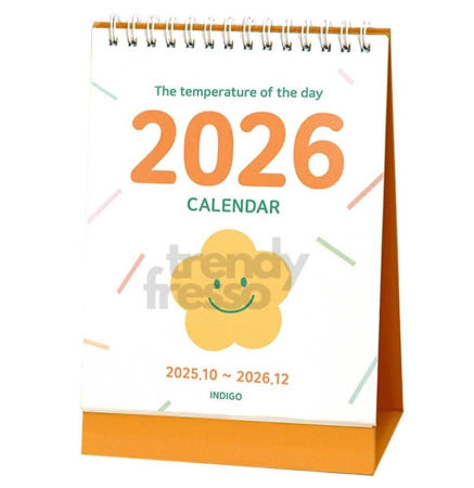 [트렌디프레소협력사]데이슬롯 2026 오늘의온도 오렌지 달력 미니캘린더 미니달력 2026년카렌다