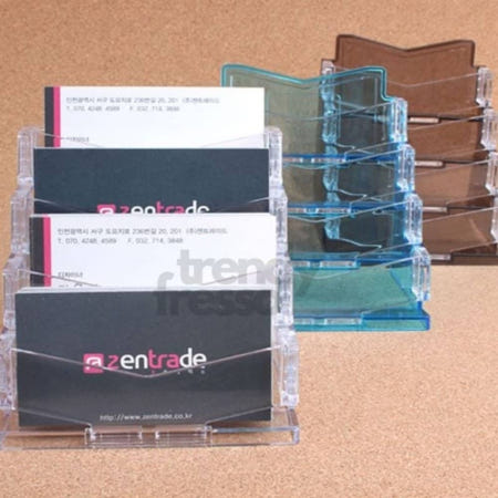 [트렌디프레소협력사]데이슬롯 명함꽂이 4단 X2 랜덤 쿠폰 카드진열 아크릴명함꽂이 명함철 펜꽂이