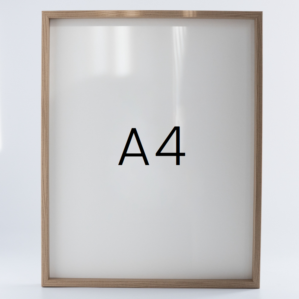 9mm우드심플 원목액자 웨딩 전시회 맞춤 프레임 틀 A4 210x297mm, 내츄럴 - 메인 이미지