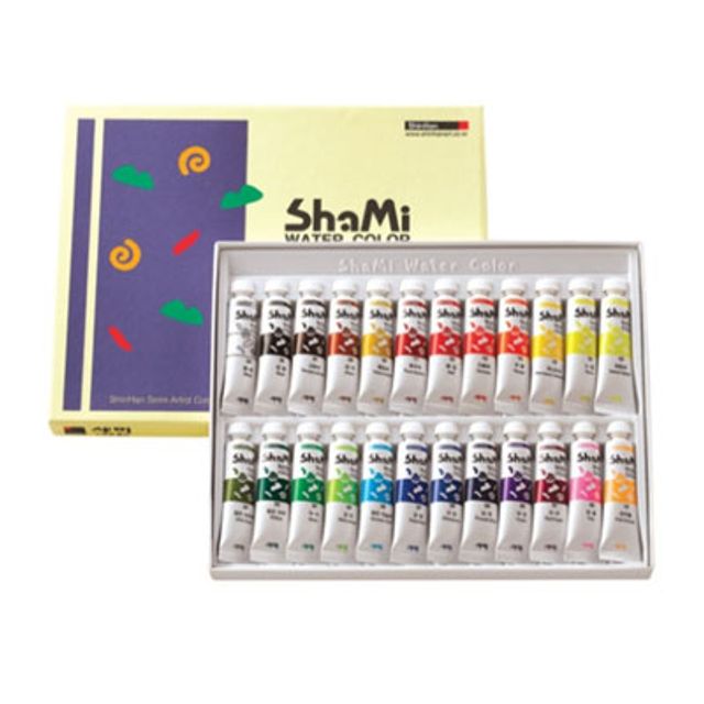 신한 샤미 수채화물감 10ml 24색 - 메인 이미지