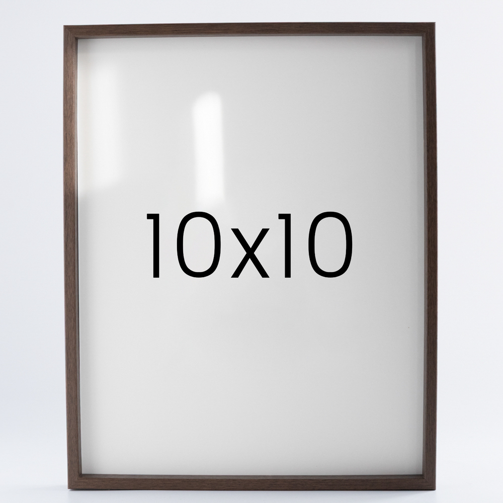 9mm우드심플 원목액자 웨딩 전시회 맞춤 프레임 틀 10x10 254x254mm, 월넛 - 메인 이미지