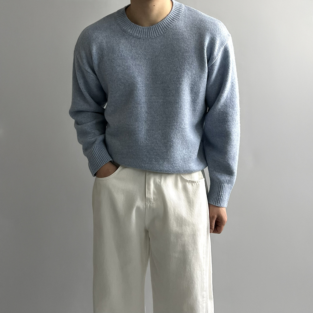 남자크롭니트 워셔블니트 남성울니트 제품 이미지