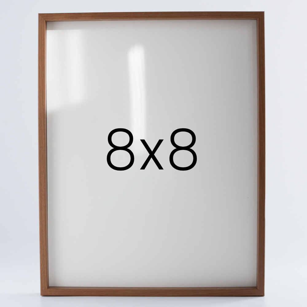9mm우드심플 나무액자 사진액자 포토테이블 웨딩 전시회 맞춤 틀 8x8 203x203mm, 연밤 - 메인 이미지