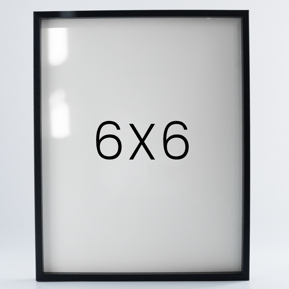 9mm우드심플 나무액자 사진액자 포토테이블 웨딩 전시회 맞춤 틀 6x6 152x152mm, 블랙 - 메인 이미지