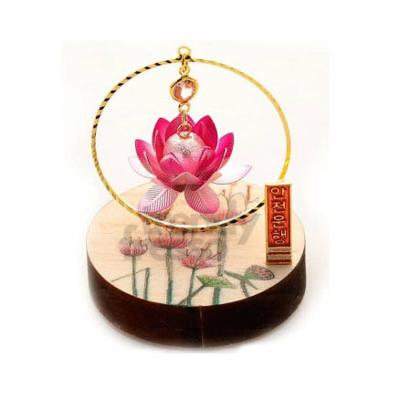 [트렌디프레소협력사]데이슬롯 연꽃 링 차량 차걸이 불교차걸이