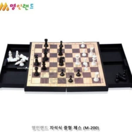 트렌디프레소협력사 데이슬롯 자석 중형 체스 미니교본 자석식 양면게임 명인랜드